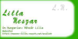 lilla meszar business card